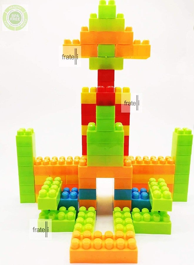 FRATELLI Building Blocks for Kids - Certified European Saftey Standards (100+PCS Small Blocks Bag Packing, Best Gift Toy, Block Game for Kids,Boys,Children) Yellow - Image 5